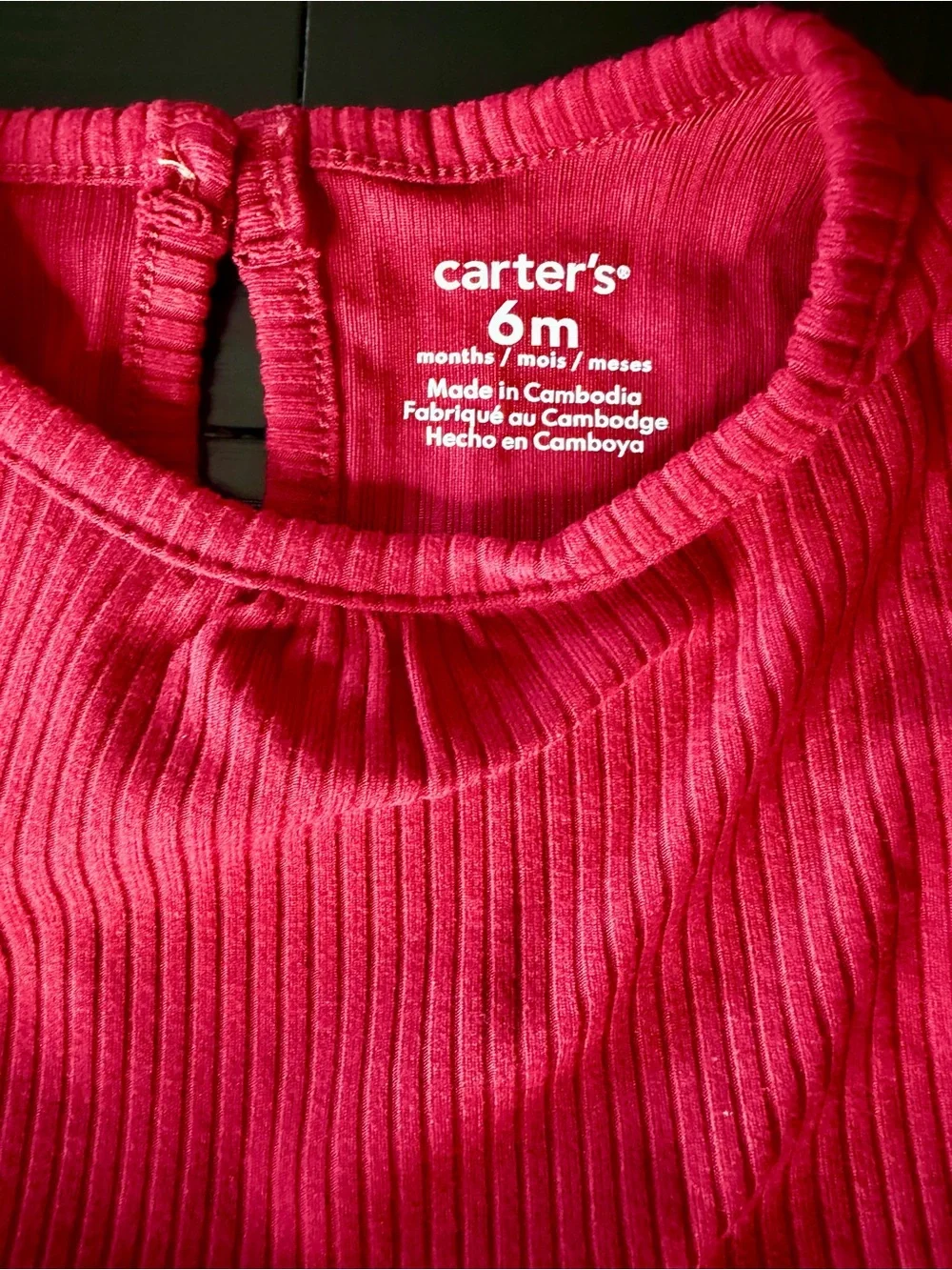 Carter's Red Long-Sleeve Tulle Tutu Bodysuit